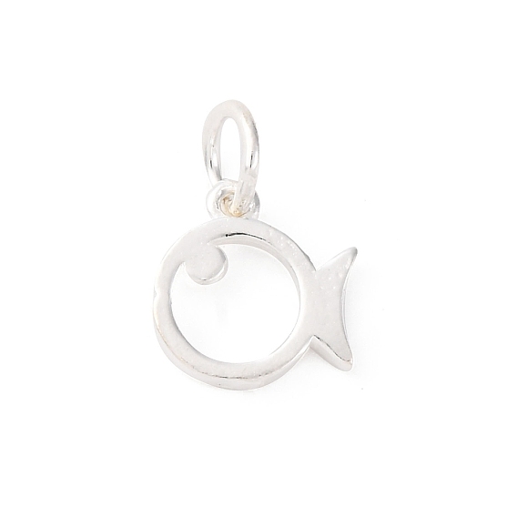 925 полые серебряные подвески в виде рыбок, с перемычками и 925 штампом