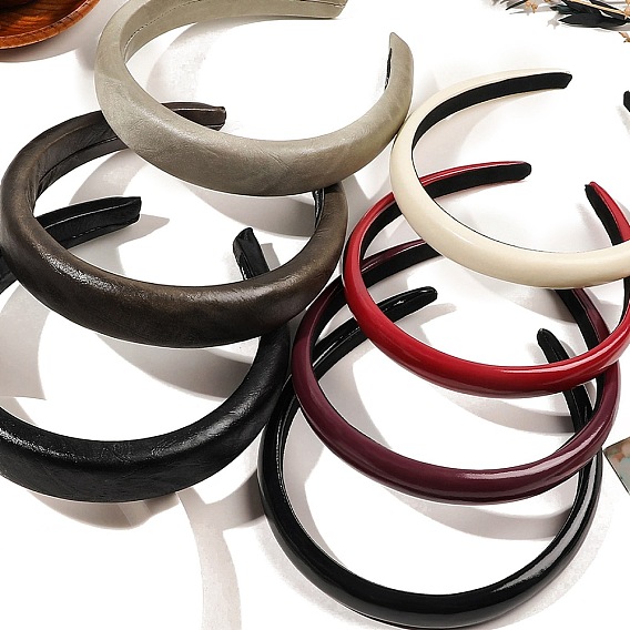 Резинки для волос из искусственной кожи, аксессуары для волос для женщин и девочек