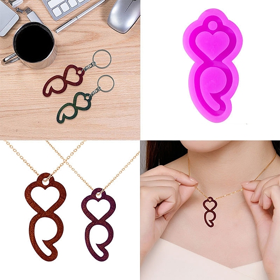 DIY силиконовые формы кулон, формы для литья смолы, сердце