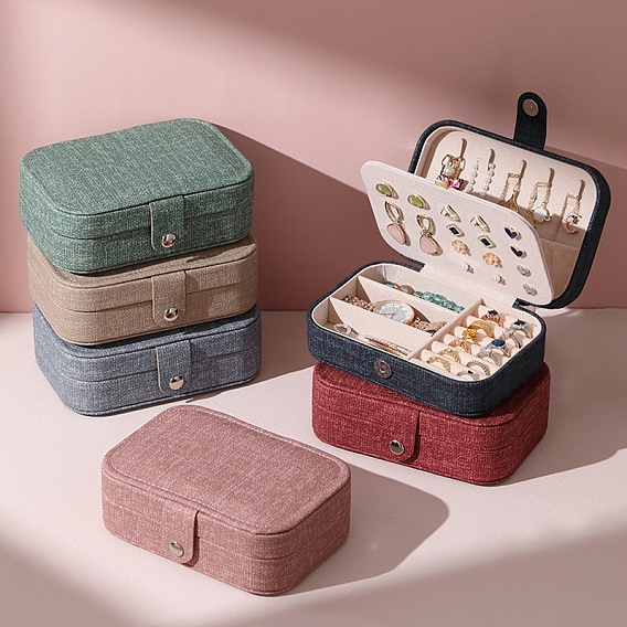 PU Leather Jewerly Storage Boxes, with Magnetic Clasp, Rectangle