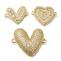 Стойка покрытие латунь микропаве прозрачный кубический цирконий сердце звенья соединительный шарм, долговечный, без кадмия и без свинца
