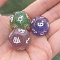 3Pcs Constellation Acrylic Polyhedral Dice Set, for RPG Role Playing Games, Polygon