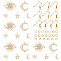 DIY Dangle Earring Making Kits, Including 30Pcs 3 Styles Brass Pendants & 20Pcs 2 Styles Links & 10Pcs Earring Hooks and 20Pcs Iron Jump Rings