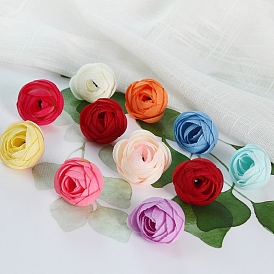 Tête de fleur de rose artificielle en soie, pour la fête, mariage, décoration de scène
