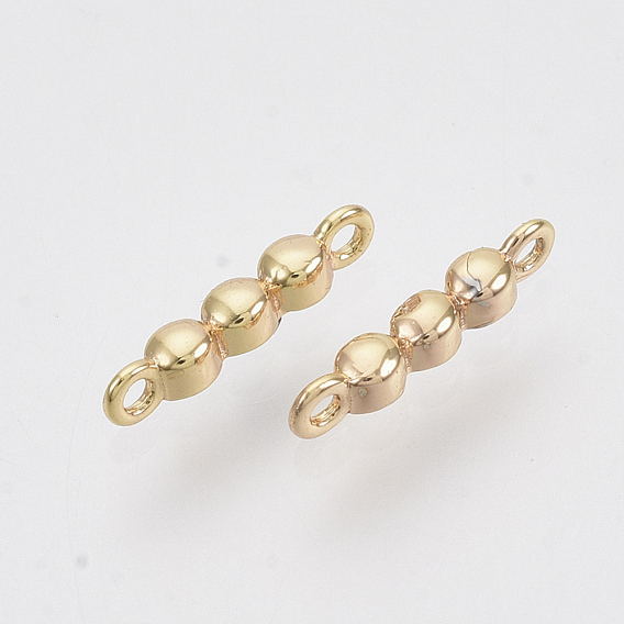 Медные нормальные связи / соединители, реальный 18 k позолоченный, бар, без никеля 