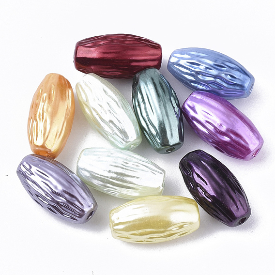 Perles de nacre en plastique ABS, riz avec rides