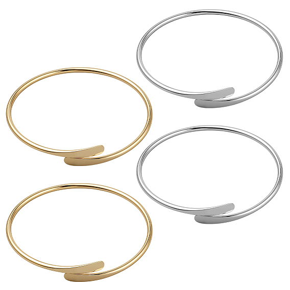 4шт. 2 цветные браслеты из сплава для женщин