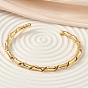 Латунь манжеты браслеты для женщин, стойки покрытие, скрученный, долговечный, без свинца и без кадмия