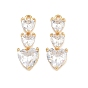 Латунные микро проложить кубического циркония подвески, сердце прелести, долговечный, без никеля 