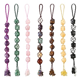 Handmade Natural Gemstone Hanging Ornament, for Car Rear View Mirror Decoration