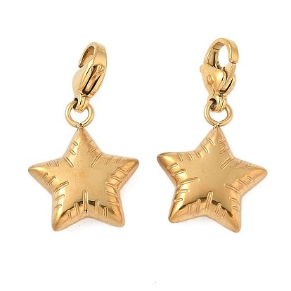 Звезда 304 подвески из нержавеющей стали украшения, с карабин-лобстерами 