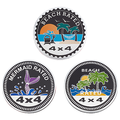 Алюминиевые самоклеящиеся наклейки, для украшения автомобиля, плоско-круглые