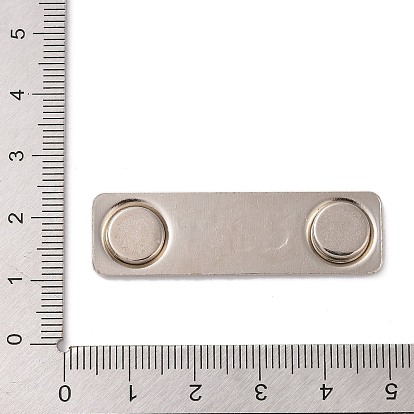 Iron Brooch Finding, with Magnets, Magnetic Rectangle