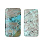 Natural Chrysocolla Cabochons, Flat Back
