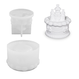 Castle DIY Silicone Storage Box Molds, Resin Casting Molds, for UV Resin & Epoxy Resin Craft Making