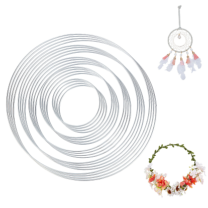 20шт. 5 стили железных колец-колец, Материалы для макраме и плетения узлов своими руками