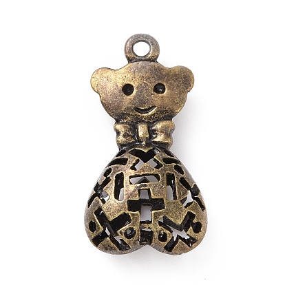 Alloy Pendants, Hollow, Cat with Heart