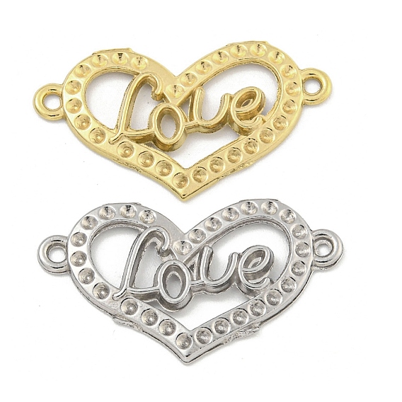Ионное покрытие (ip) 304 настройки стразами разъема из нержавеющей стали, сердце любовью