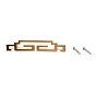 Zinc Alloy Bar Cabinet Door Knobs, Kitchen Drawer Pulls Cabinet Handles, with Iron Screws, for Dresser Drawers