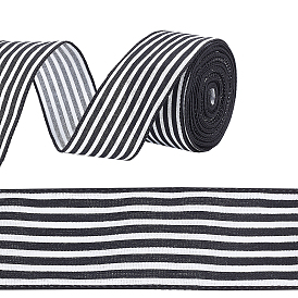Ruban polyester, noir et blanc