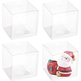 Transparent Plastic PET Box Gift Packaging, Waterproof Folding Cartons, Cube