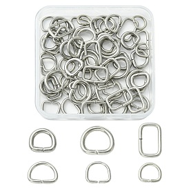 60 шт. 6 варианты исполнения 304 кольца из нержавеющей стали, для лямки, обвязочные мешки, аксессуары для одежды