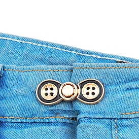 Alloy Enamel Jean Buttons Pins, Waist Tightener, Closure Sewing Fasteners for Garment Accessories, Cat/Rabbit/Button