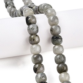 Natural Labradorite Beads Strands, Barrel