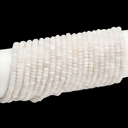 2 нити из натуральных нефритовых бусин, рондель