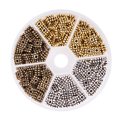 Tibetan Style Spacer Beads, Square