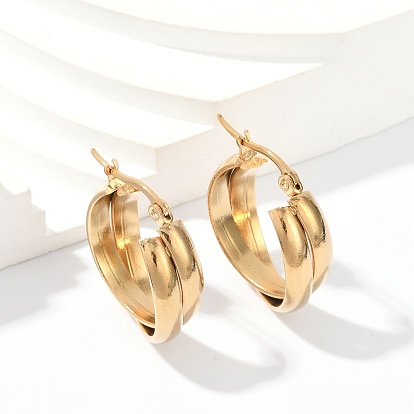 Серьги из 201 нержавеющей стали, с 304 штифтов из нержавеющей стали, вакуумное покрытие pvd, плоско-круглые