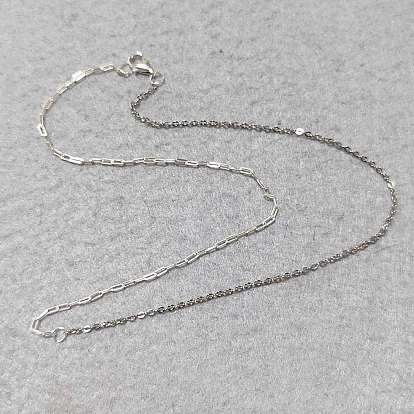 925 Sterling Silver Paperclip Chains & Cable Chains Necklaces