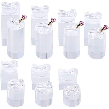 Акриловые одиночные комплекты стойки дисплея ювелирных изделий, держатель витрины кольца