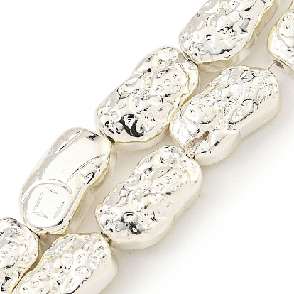 Гальванические нити из синтетических немагнитных гематитовых бусин, текстурированный прямоугольник