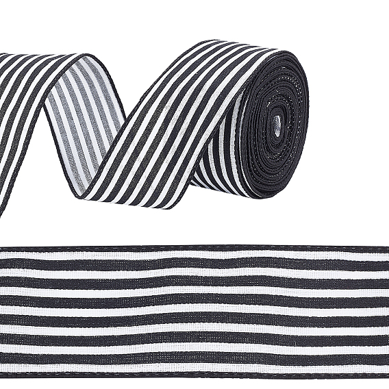Polyester Ribbon, Black and White