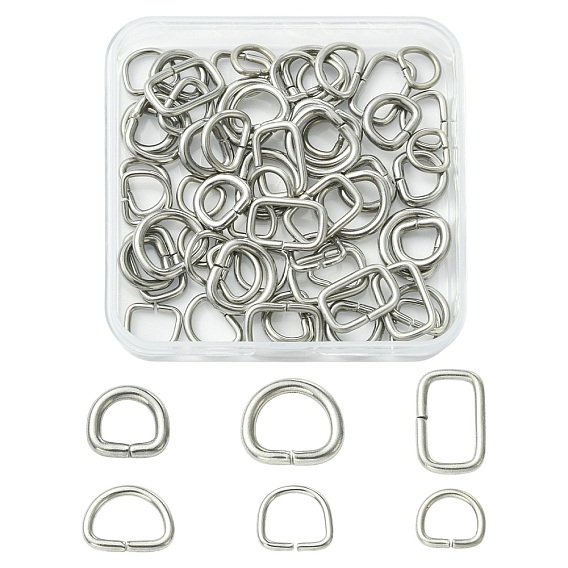 60 шт. 6 варианты исполнения 304 кольца из нержавеющей стали, для лямки, обвязочные мешки, аксессуары для одежды