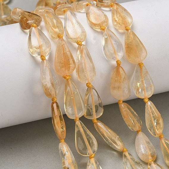 Нагретые нити из натуральных цитриновых бусин, квартира слеза