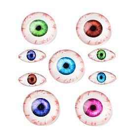 Halloween Translucent Resin Decoden Cabochons, Evil Eye