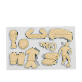 Football Sports Goods DIY Cake Decoration Silicone Molds, Fondant Molds, Resin Casting Molds, for Chocolate, Candy, UV Resin & Epoxy Resin Craft Making
