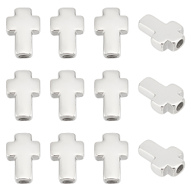 12 шт. 304 бусины из нержавеющей стали, крестик