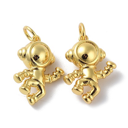 Brass Pendants, Long-Lasting Plated, with Jump Ring, Human