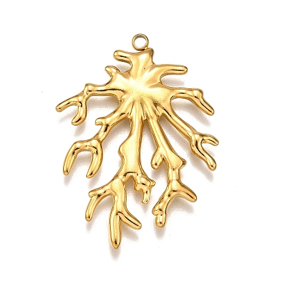 304 Stainless Steel Pendants, Coral Branch Charm