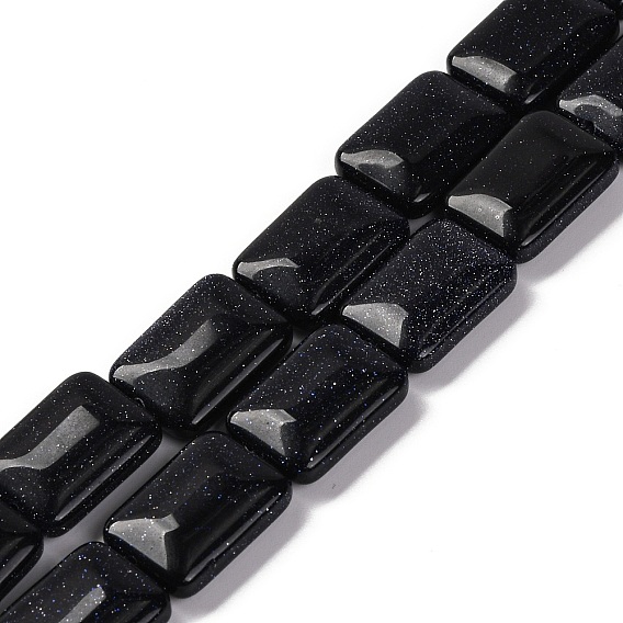 Синтетический синий авантюрин бисер нитей, прямоугольные