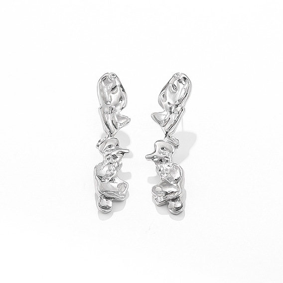 Серьги-гвоздики из сплава Nuggets