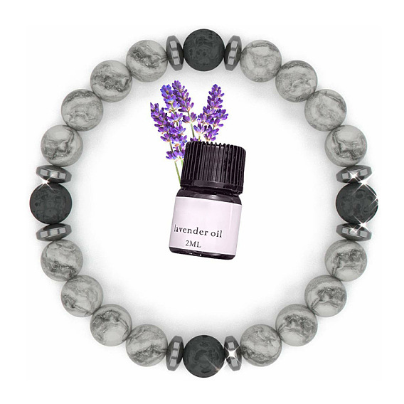 Браслет из натурального камня лавы, черные матовые бусины для мужчин и женщин