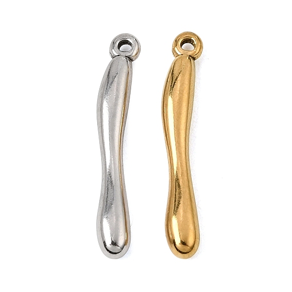 304 Stainless Steel Pendants, Teardrop Charms