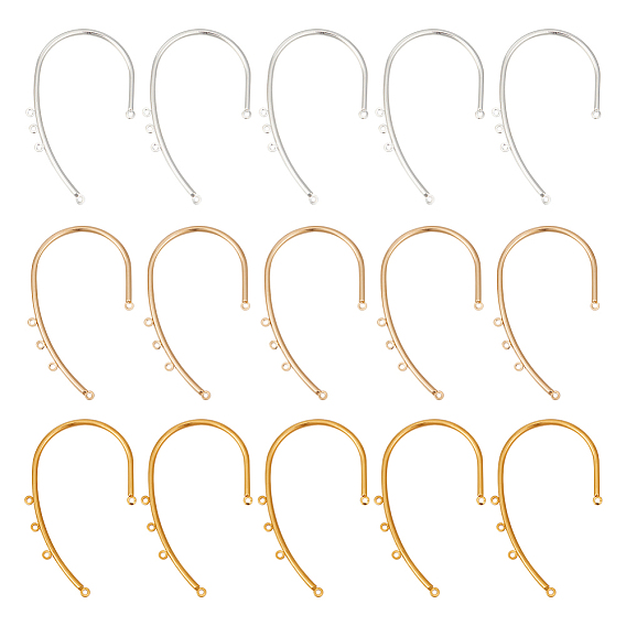 18шт 3 цвета железные ушные манжеты фурнитура, альпинистская обертка вокруг непроникающих сережек с горизонтальными петлями