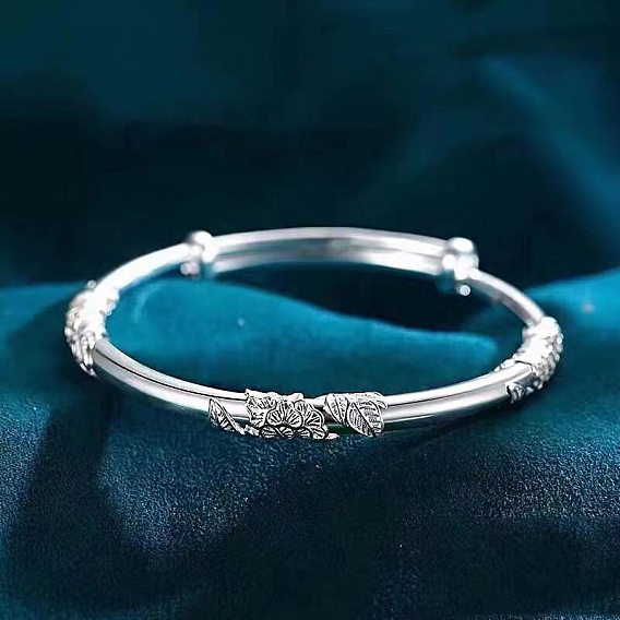 Простые регулируемые браслеты из латуни для женщин