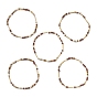 5Pcs Glass Seed Beaded Stretch Bracelets Set, Stackable Bracelets