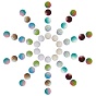 100Pcs 10 Colors Imitation Pearl Acrylic Berry Beads for DIY Stretch Bracelets Making Kits, with 1Roll Beading Elastic Thread